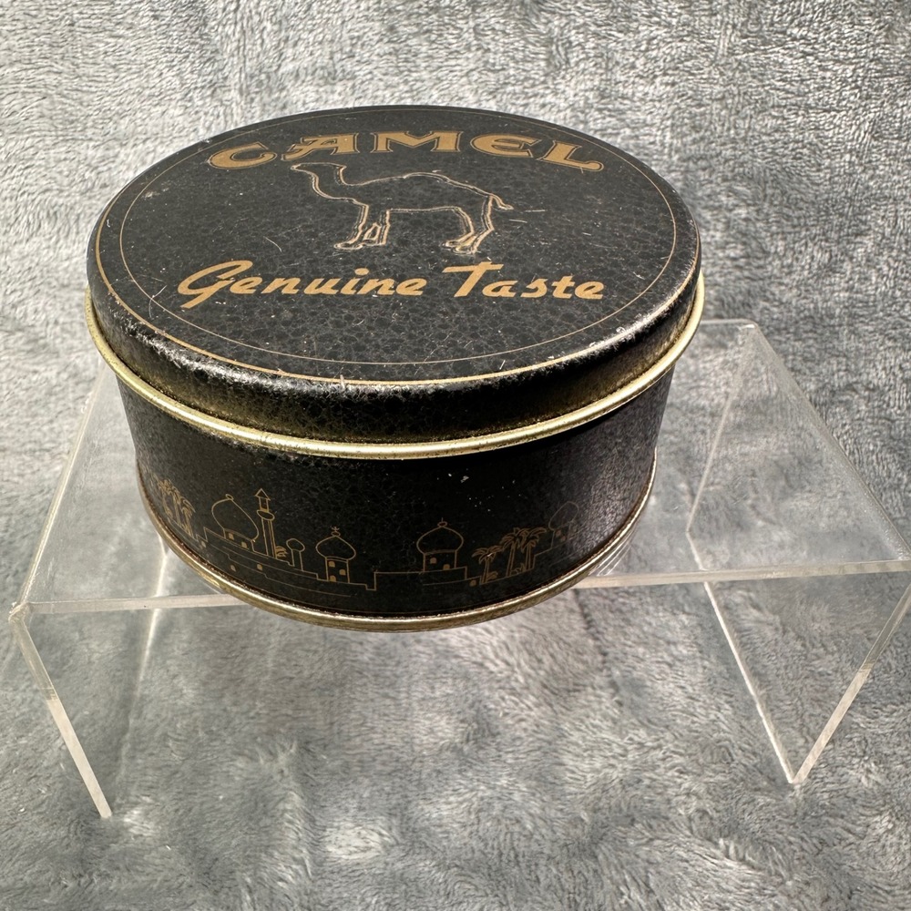 Vintage Camel Cigarette Tin Genuine Taste Black Gold RJ‎ Reynolds 1994 - Picture 2 of 10